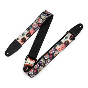 LEVY'S - MP2CAL-002 - 2'' Poly Calaca Guitar Strap – Eyes