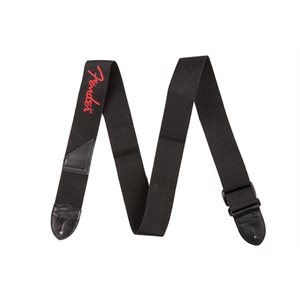 FENDER - POLYESTER STRAPS - BLACK / RED