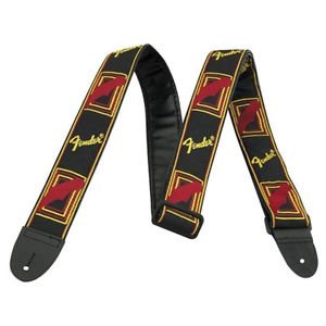 FENDER - Monogrammed Strap - Black / Yellow / Red