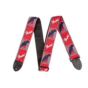 FENDER - Monogrammed Strap - Red / White / Blue