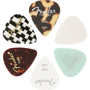 FENDER - 351 MEDLEY MATERIAL - PACK DE 6 PICK - MINCE