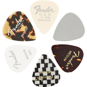 FENDER - 351 MATERIAL MEDLEY - ensemble de 6 PICK - Moyen