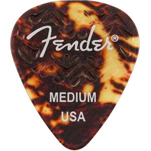 FENDER - 351 SHAPE WAVELENGTH - PICK en CELLULOÏD - moyen - ensemble de 6 pick - Tortoise Shell