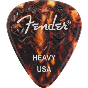 FENDER - 351 SHAPE WAVELENGTH - PICKS EN CELLULOÏD - lourds - ensemble de 6 pick - Tortoise Shell