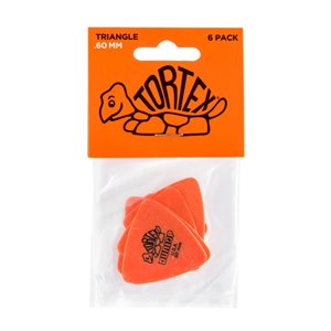 DUNLOP - 431p.60 - TORTEX - TRIANGLE - 0.60M - orange - ensemble de 6 pick