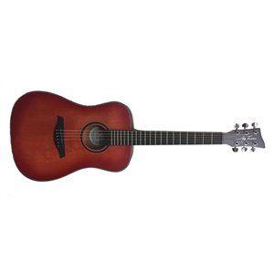 JAY TURSER - JTA524D-RSBQ - guitare acoustique 4 / 4 DREADNOUGHT - RED SUNBURST QUILT