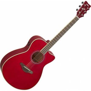 YAMAHA - FSCTA RR - Guitare acoustique électrique Folk / Concert TransAcoustic - rouge rubis (RUBY RED)