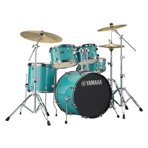 YAMAHA - Batterie Rydeen 10 / 12 / 16 / 20 / caisse claire avec quincaillerie / banc / cymbales Paiste 101 - Turquoise Glitter