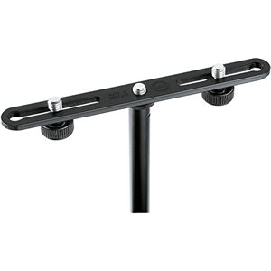 K&M - 23550-BLACK - Microphone bar for holding 2 microphones / boom arms