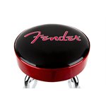 FENDER - Fender™ Tabouret de bar rouge scintillant avec logo, Black / Red Sparkle 30''