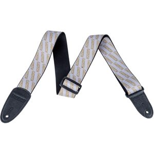 GRETSCH - Gretsch® Strap with Gold Logos - White