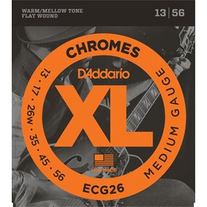 D'ADDARIO - ECG26 - cordes de guitare - flatwound - 13-56