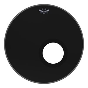 REMO - AMBASSADOR EBONY - 5'' hole - 20''