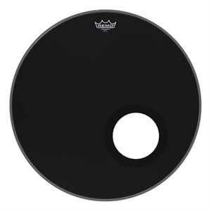 REMO - AMBASSADOR EBONY - 5'' hole - 22''