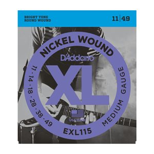 D'ADDARIO - EXL115 - cordes pour guitare électrique Nickel Wound - 11-49