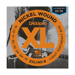 D'ADDARIO - EXL140-8 - cordes de guitare électrique - 8 cordes - 10-74