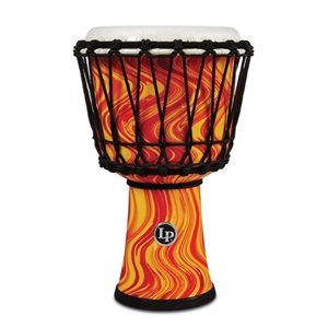 LP - LP1607OM - DJEMBE CERCLE ACCORDÉ PAR CORDE avec peau de 7 POUCES - Orange Marble