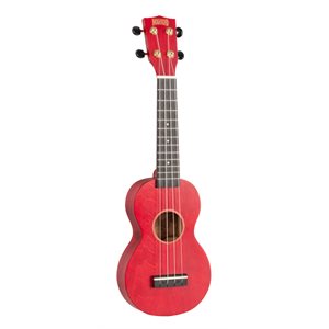 MAHALO - Ukulélé soprano série Slimline - Rouge transparent