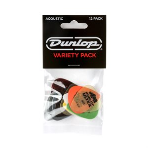 DUNLOP - PVP112 - ACOUSTIC PICK VARIETY PACK - ensemble de 12 pick