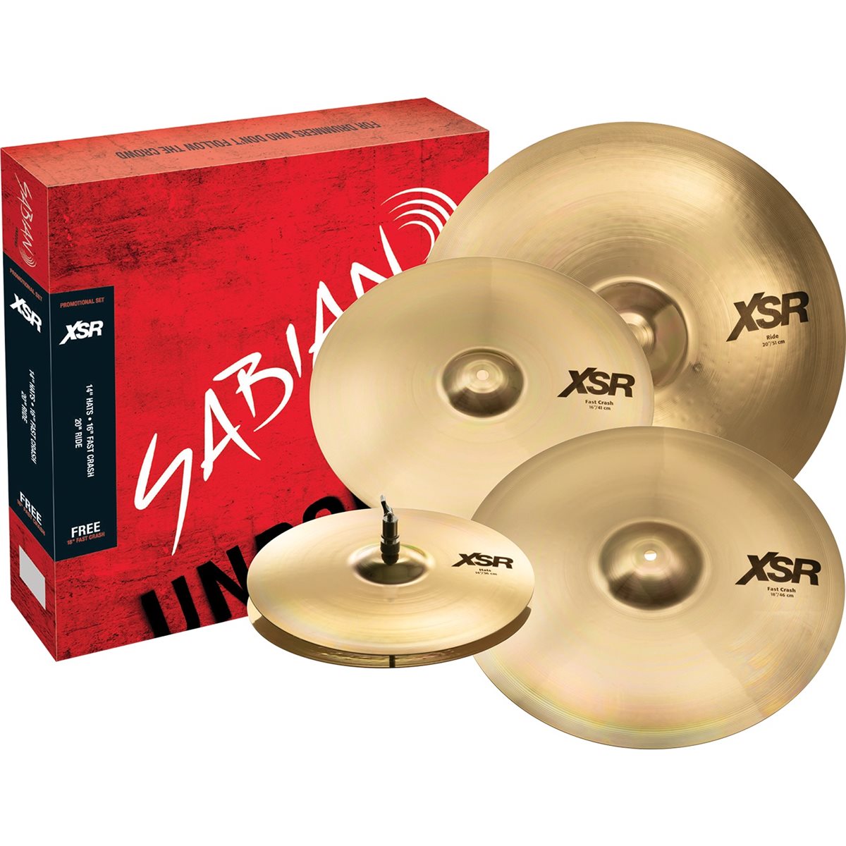 SABIAN - XSR5005GB - XSR Performance Set w / free 18 inch crash