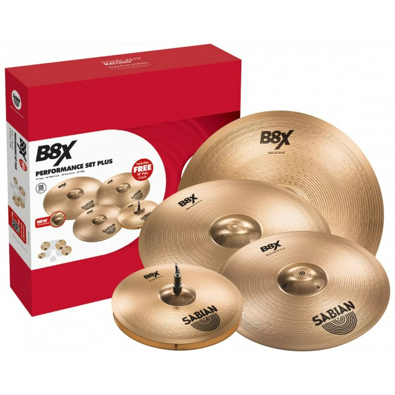 SABIAN - 45003XG - B8X 3-piece Performance Set - 14 / 16 / 20 / 18