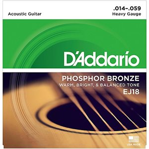 D'ADDARIO - EJ18 - cordes de guitare acoustique - Phosphor Bronze - 14-59