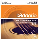 D'ADDARIO - EJ41 - cordes de guitare acoustique - 12 cordes - 9-45