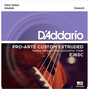 D'ADDARIO - EJ65C - CORDES POUR UKULELE CONCERT EN NYLON CLAIR