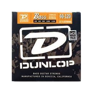 DUNLOP - DBS1065 - Cordes légères pour guitare basse 5 cordes en acier inoxydable - 40-120