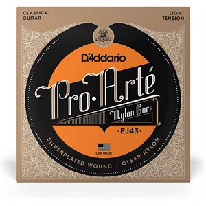 D'ADDARIO - EJ43 - Cordes GUITARE CLASSIQUE - Plaqué Argent - TENSION LÉGÈRE