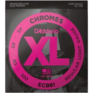 D'ADDARIO - ECB81 - cordes de basse électrique - Flat Wound - 4 cordes - 45-105