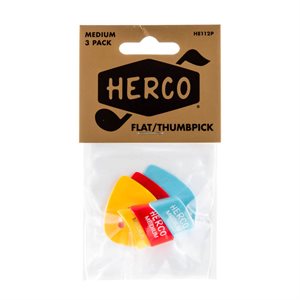 HERCO - HE112P - Pick à Pouces / Plats, Moyen - ensemble de 3 pick