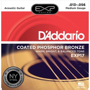 D'ADDARIO - EXP17 - Cordes de guitare acoustique enduites de bronze phosphoreux - 13-56