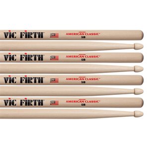 VIC FIRTH - AMERICAN CLASSIC® 5B - paquet de 4 