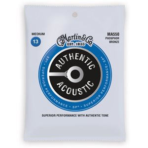 MARTIN - MA550 - Cordes de guitare acoustique SP Phosphor Bronze Authentic - 13-56