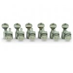 KLUSON - KCDFL-6BX - 6 In Line Locking Contemporary Diecast Series 2 Pin Tuning Machines With Staggered Posts - Chrome