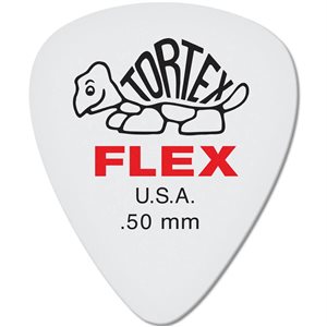 DUNLOP - 428P.50 - Tortex Flex Standard, Médiators pour guitare - Rouge, .50mm - lot de 12