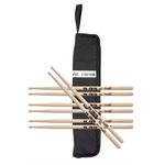 VIC FIRTH - American Concept, Baguettes Freestyle 5B - 4 PACK - AVEC SAC DE TRANSPORT 