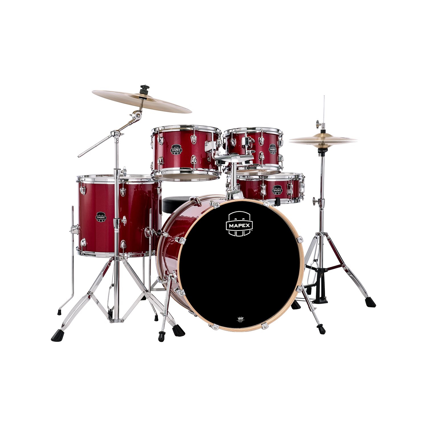 MAPEX - ensemble de batterie Venus Rock 5 Pièces - Crimson Red Sparkle