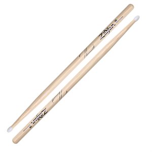 ZILDJIAN - baguettes 5B en noyer blanc avec pointe en nylon 